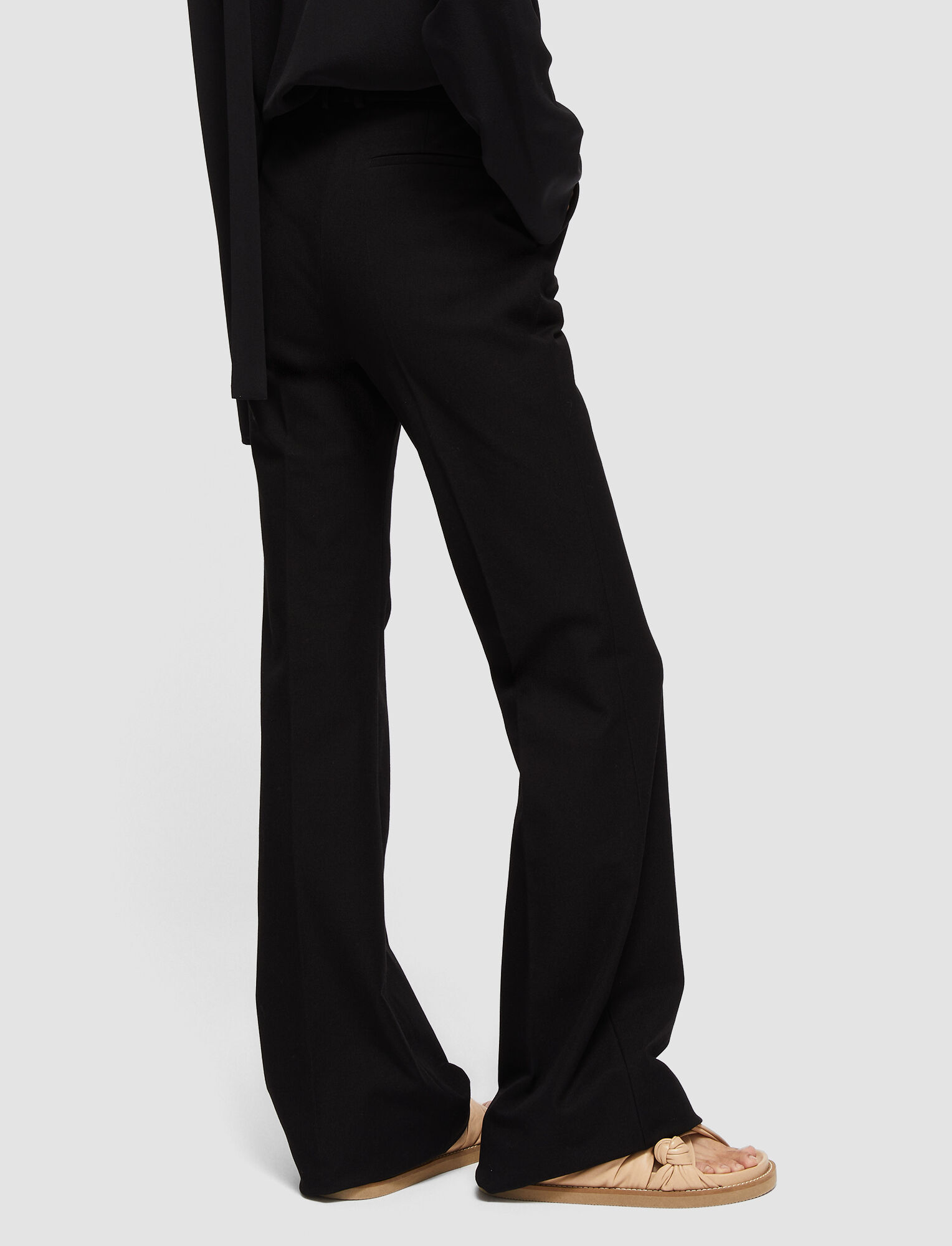 Joseph, Gabardine Stretch Tafira Trousers – Shorter Length, in Black